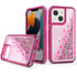 iPhone 13 Transparent four corner anti falling quicksand protective case