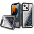 iPhone 13 Transparent four corner anti falling quicksand protective case