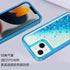 iPhone 13 Transparent four corner anti falling quicksand protective case