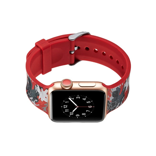 Apple Watch Series 4/3/2/1 with Silver Buckle Rubber Design Colorful Replacement i Watch Bands