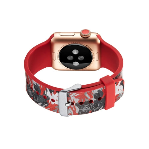 Apple Watch Series 4/3/2/1 with Silver Buckle Rubber Design Colorful Replacement i Watch Bands