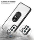 Samsung Galaxy S23 Transparent acrylic material with Magnetic GPS Car Mount Phone Holder Case support on the back