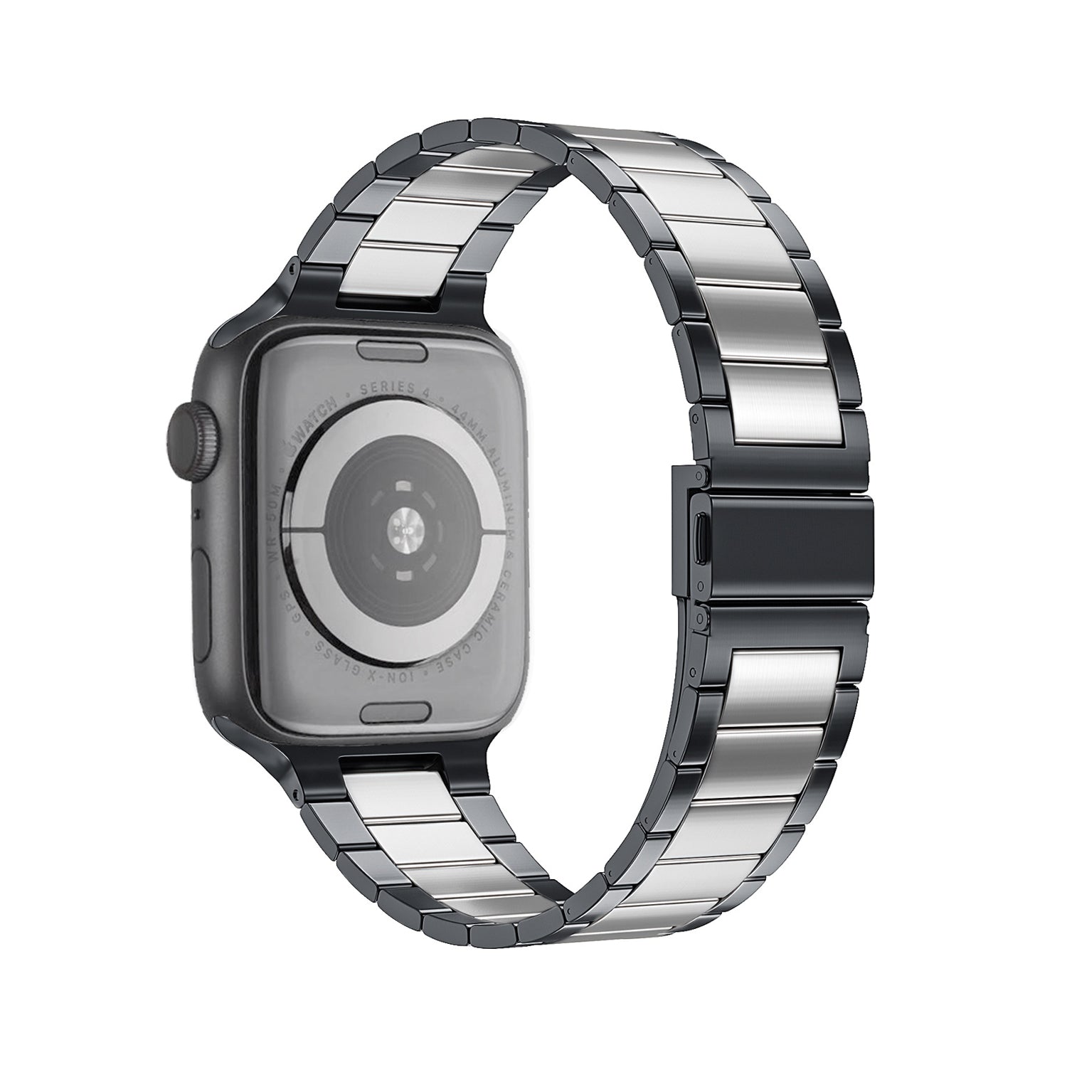 Solid Stainless Steel Metal Replacement Watchband with two-color strap Compatible with iWatch 7/SE /6/ 5/ 4 /3/ 2/1(38mm/40mm,41mm)