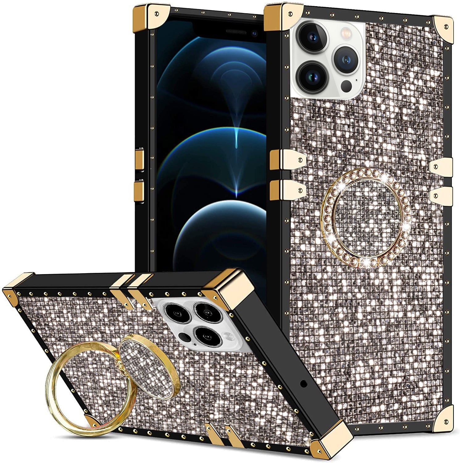 iPhone 13 Pro TPU Luxury  Fashion Case with Kickstand