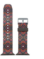 Apple Watch Series 4/3/2/1 with Silver Buckle Rubber Design Colorful Replacement i Watch Bands