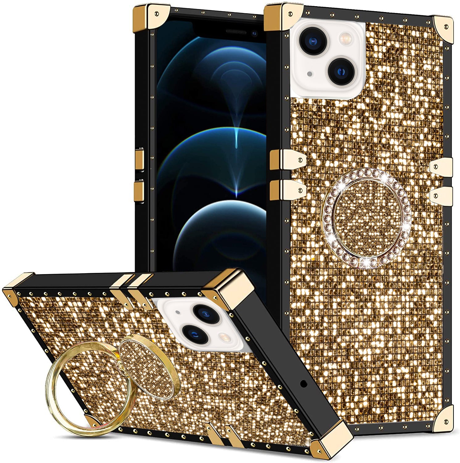 iPhone 13 TPU Luxury Diamonds Fashion Case