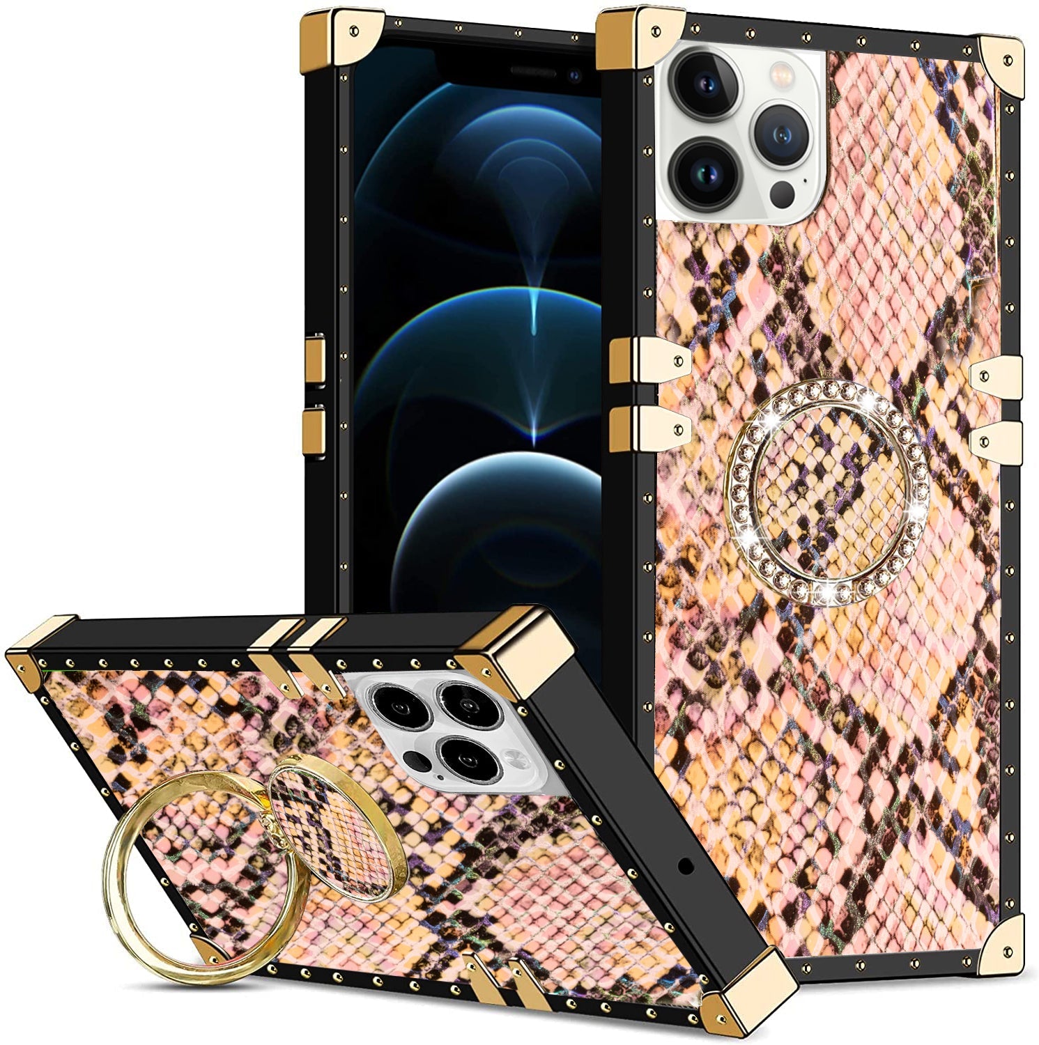 iPhone 13 Pro TPU Luxury  Fashion Case with Kickstand