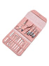 16 in 1 Manicure Set Professional Nail foot Clippers Scissors Kit Pedicure Care Tools Stainless Steel Grooming Kit - Rose Gold