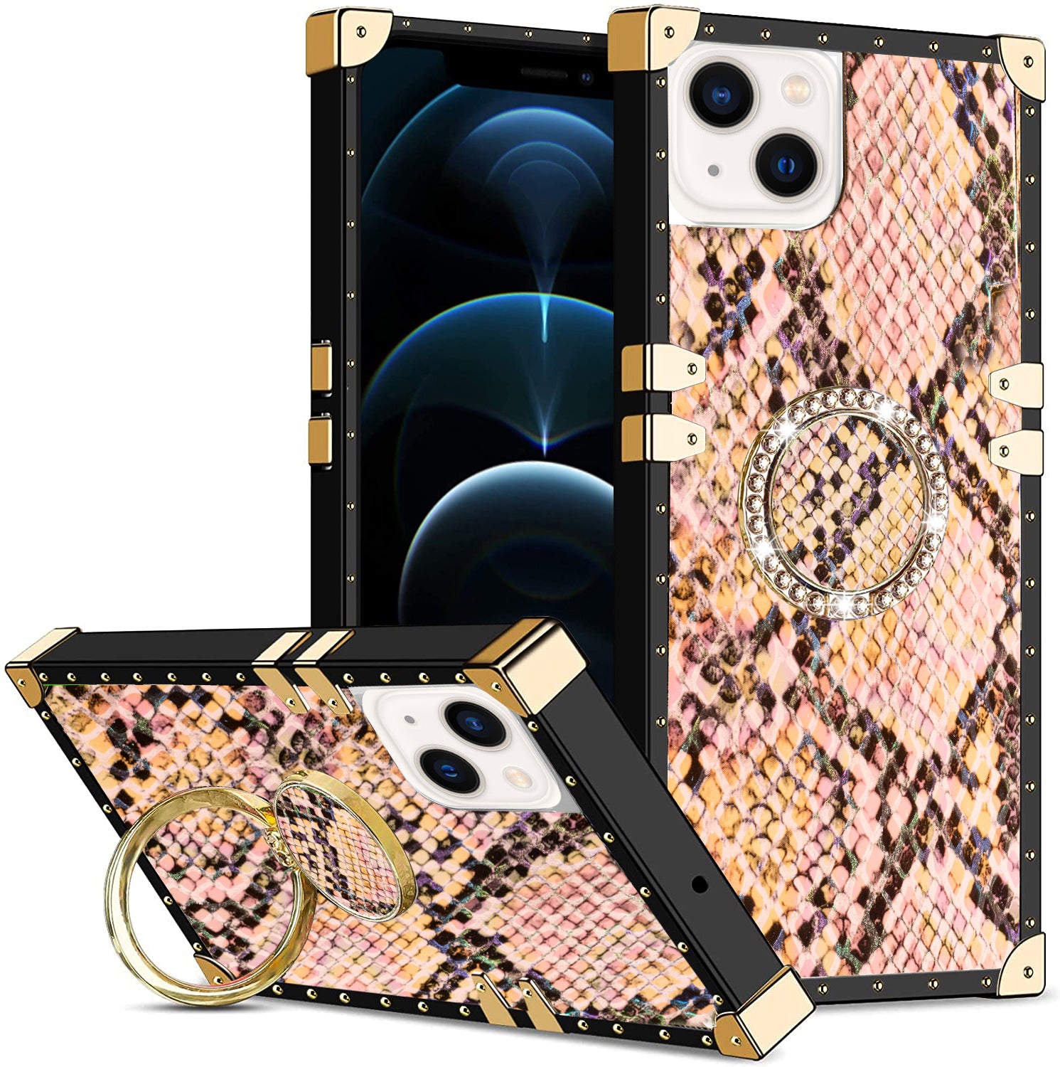 iPhone 13 TPU Luxury Diamonds Fashion Case