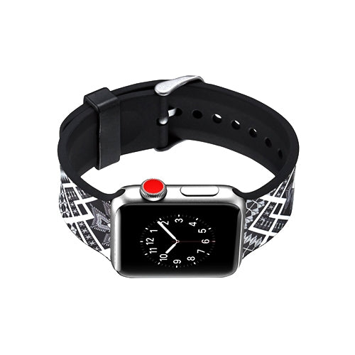 Apple Watch Series 4/3/2/1 with Silver Buckle Rubber Design Colorful Replacement i Watch Bands