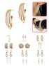 A Dozen of Fashion Rhinestone  Earrings for Women (E1152)