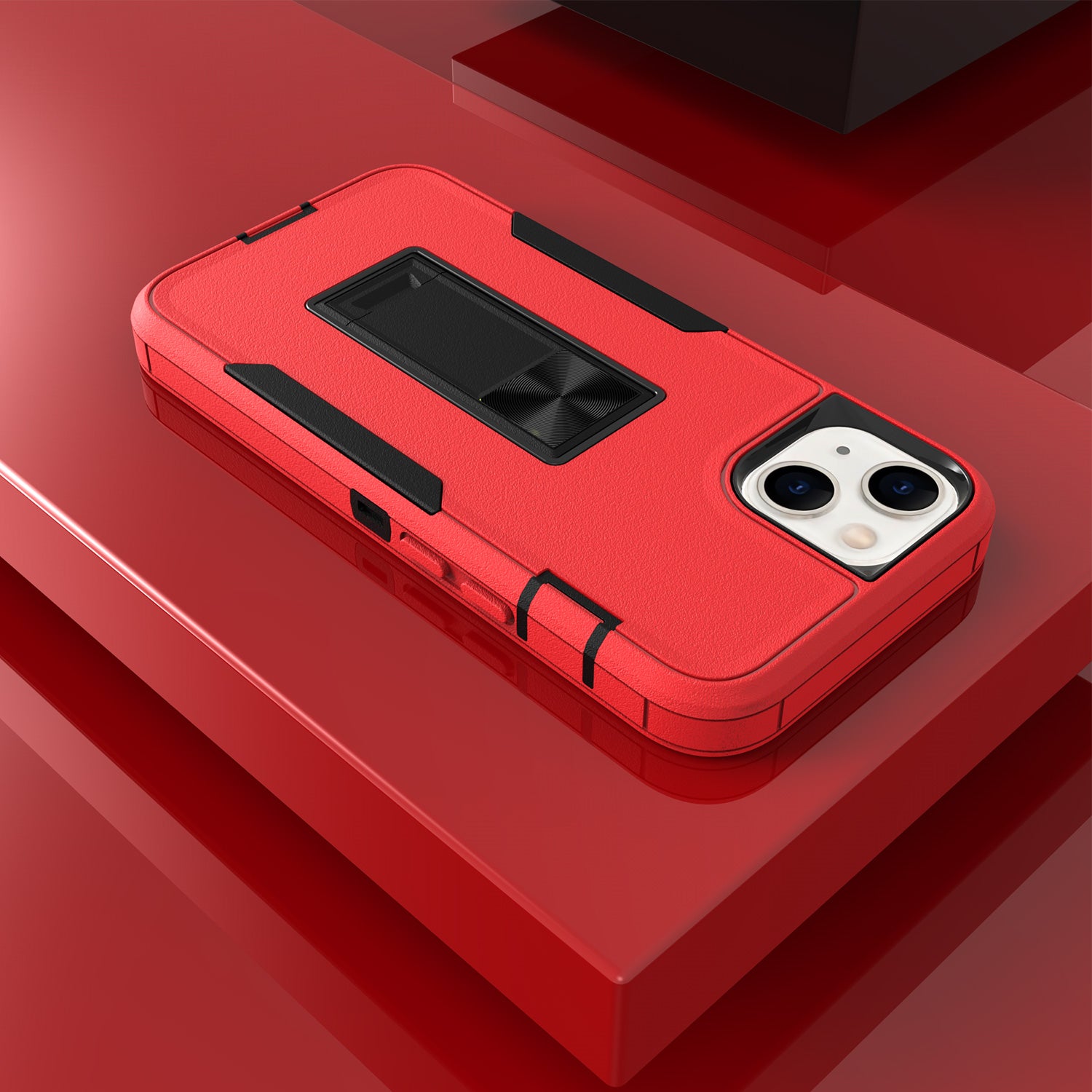 iPhone 13 mini Kickstand fully protected heavy-duty shockproof case