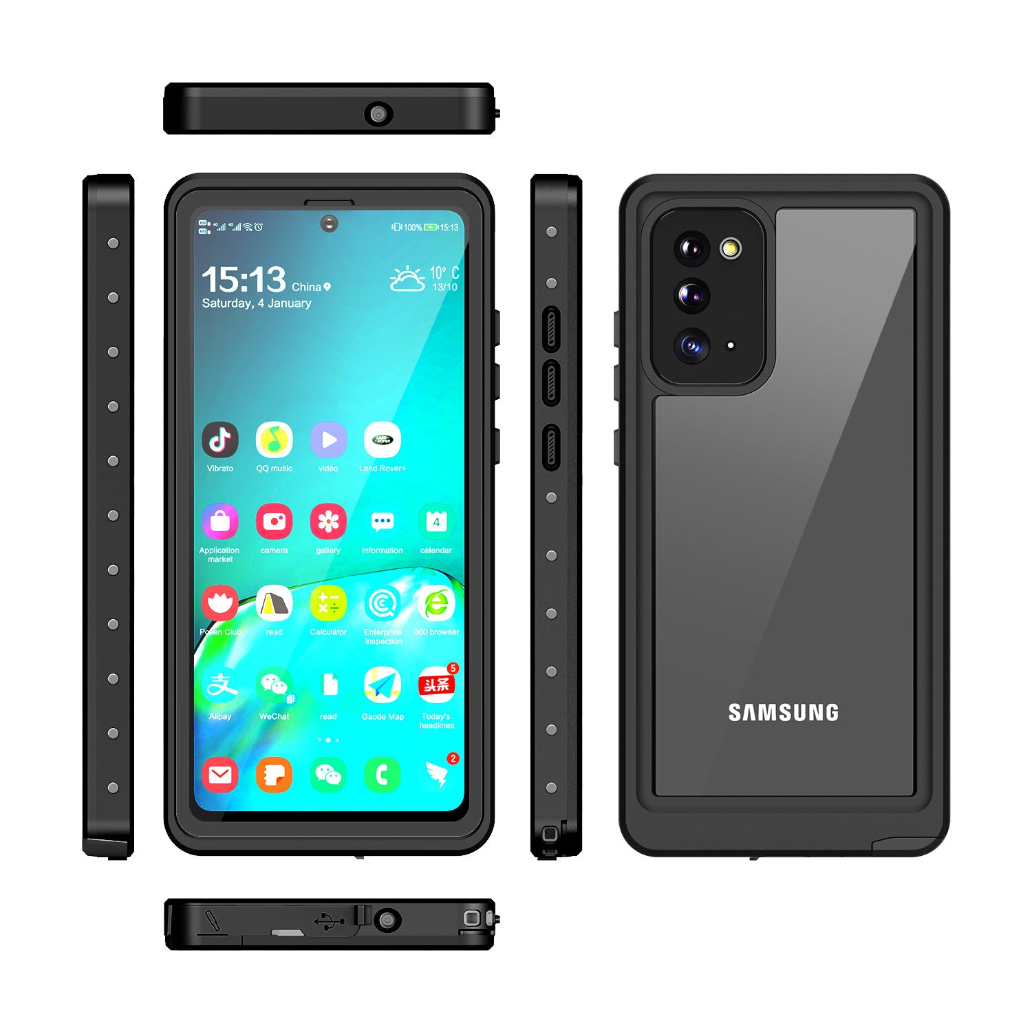 Red Pepper Waterproof Case for Galaxy Note20 (6.7'')