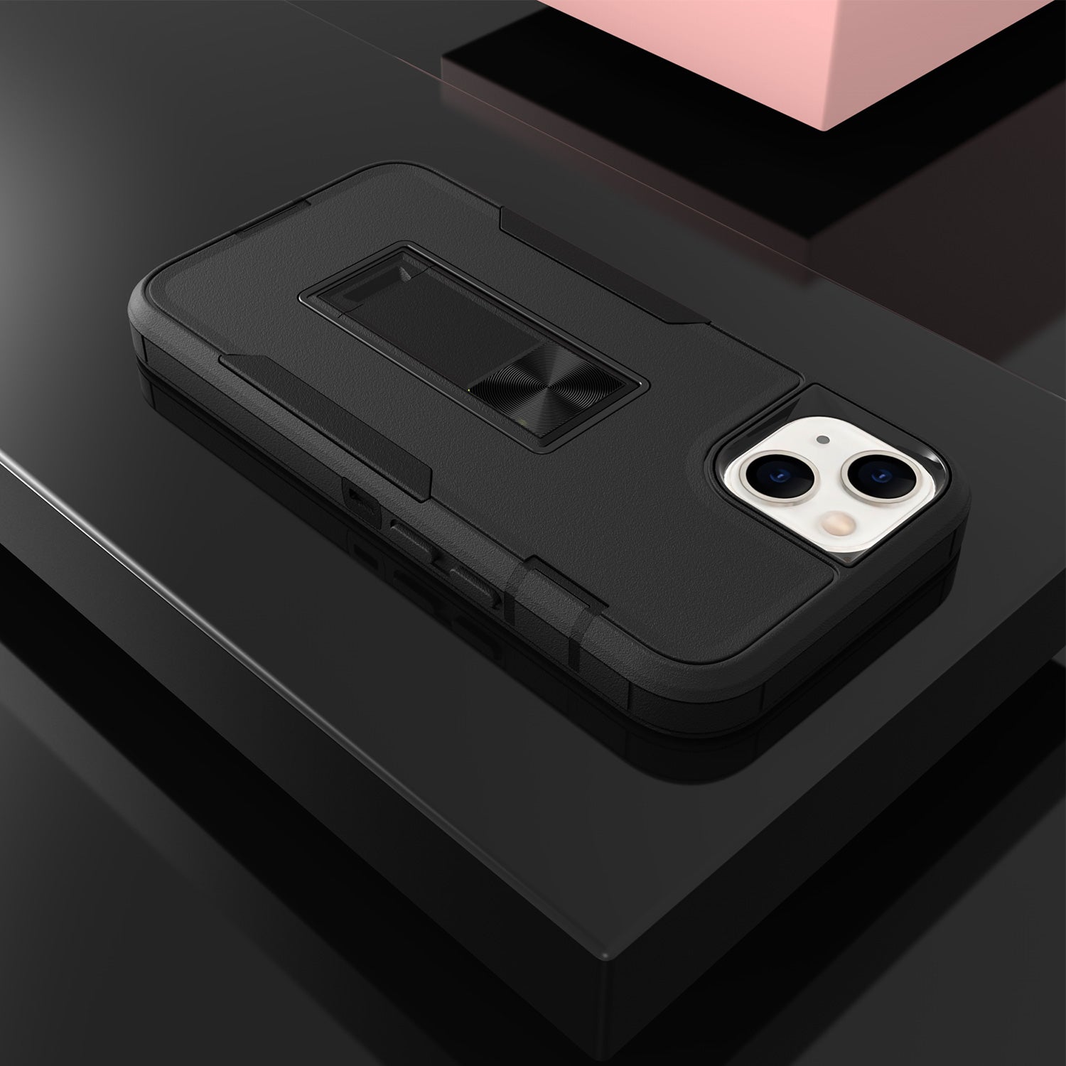 iPhone 13 Kickstand fully protected heavy-duty shockproof case