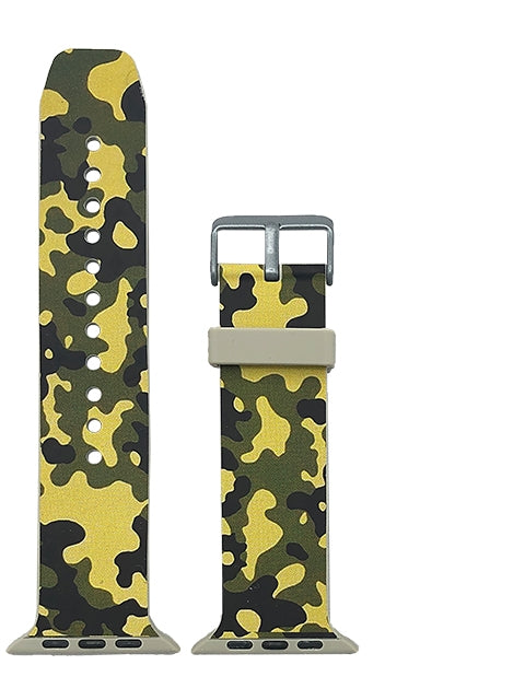 Apple Watch Series 4/3/2/1 with Silver Buckle Rubber Design Colorful Replacement i Watch Bands