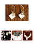 A Dozen of Designed Square Shape with D letter Earrings  (1904251-30)