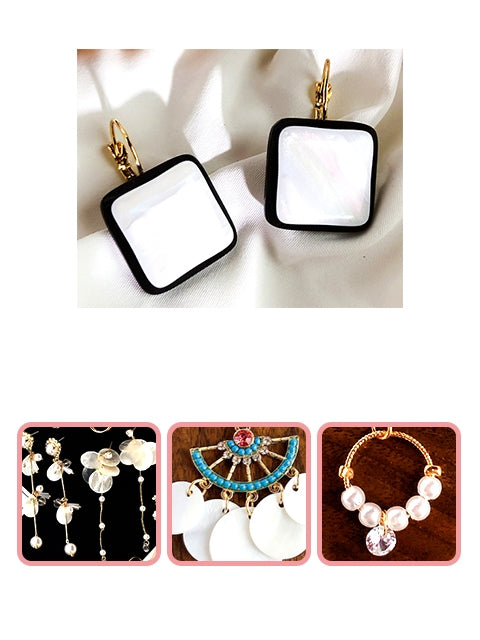 A Dozen of BOHO Style Square Lightweight Fashion Earrings for Women Girls (1904251-58)