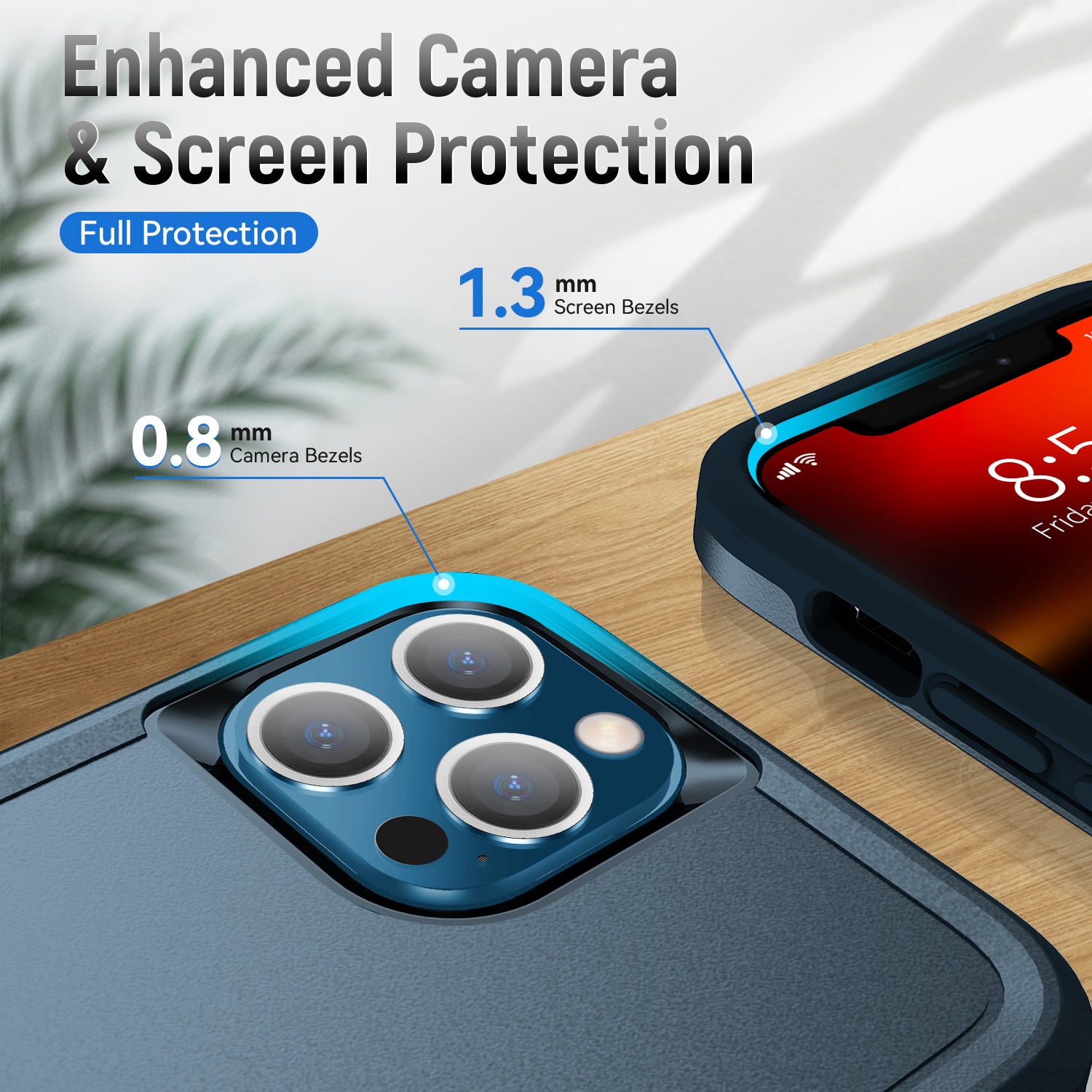 Kickstand fully protected  heavy-duty shockproof case for iPhone 13 Pro