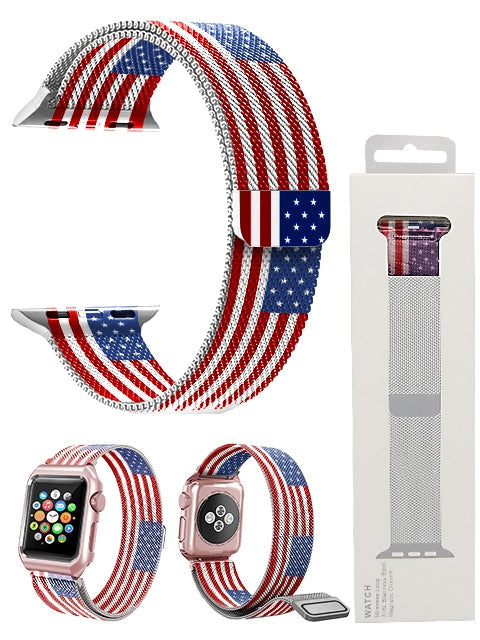 42 mm Stainless Steel Wristband for i-Watch Series 4/3/2/1  Milanese Loop with Strong Magnetic Closure Strap