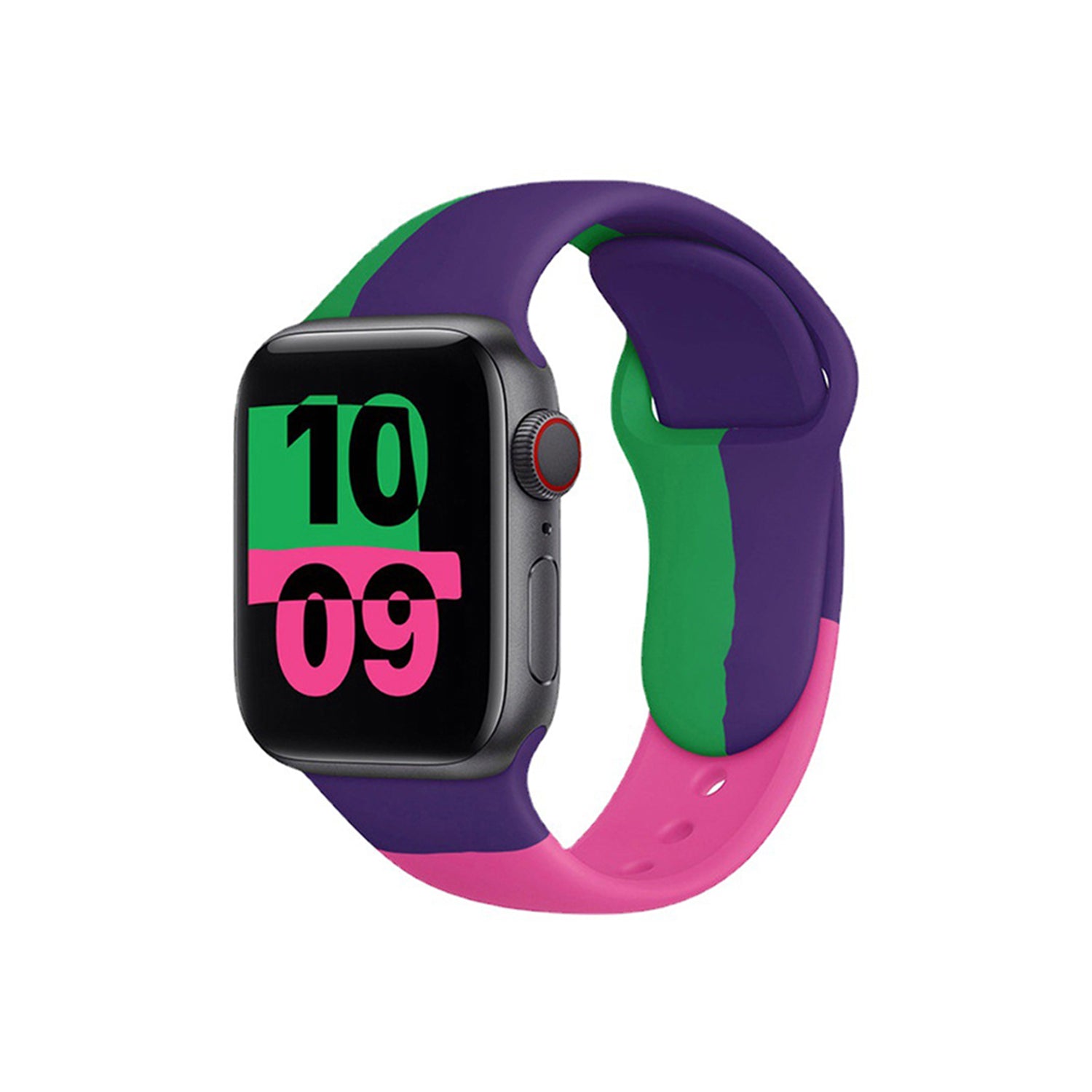 38/40/41mm Color soft silicone strap, suitable for Apple Watch series SE /7/6/ 5/ 4 /3/ 2/ 1