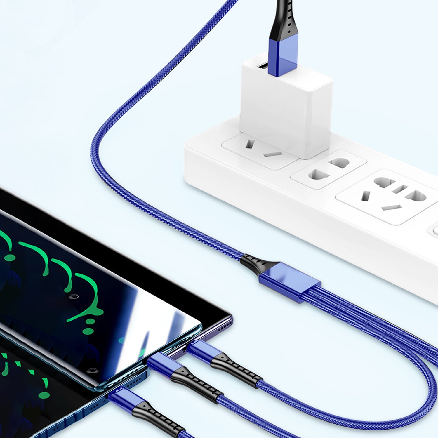 3 in 1 (iPhone/Android/Type-C) 66w super fast charging cable
