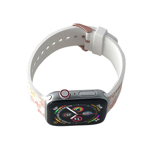 Apple Watch Series 4/3/2/1 with Silver Buckle Rubber Design Colorful Replacement i Watch Bands