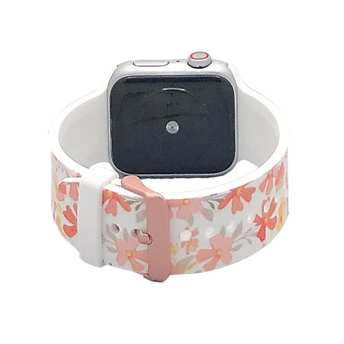 Apple Watch Series 4/3/2/1 with Silver Buckle Rubber Design Colorful Replacement i Watch Bands