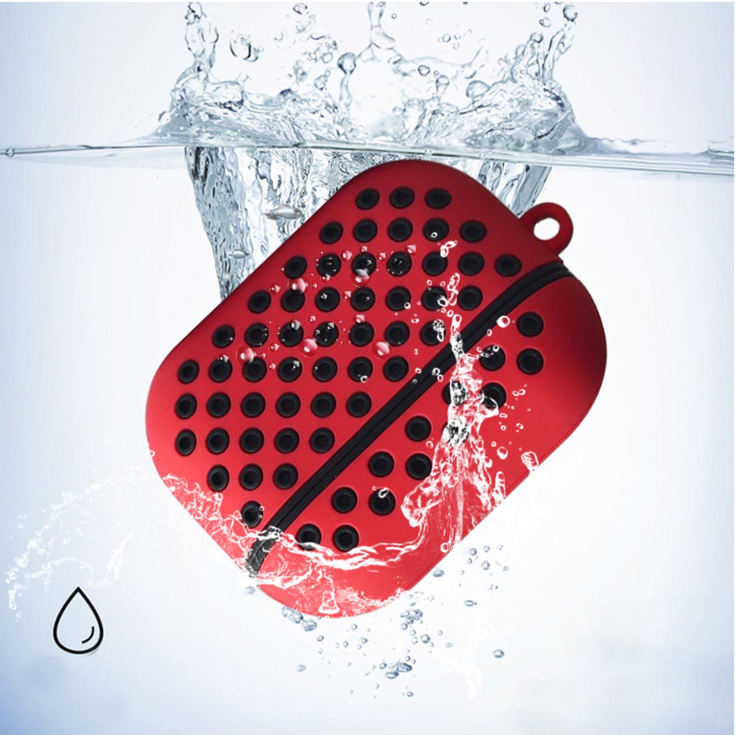 Two-color protective cover soft silicone ear cover dust and rain proof earphone storage box with hook, suitable  for AirPods Pro