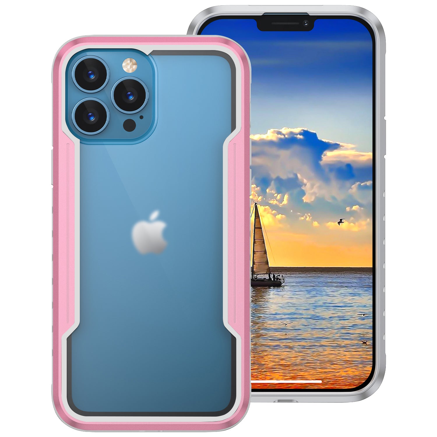 Designed for iPhone 13 Pro Case with Colorful Bumper Full Body Heavy Duty Protection