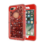 Apple iPhone 8 / 7 Plus Transparent Floating Glitter Heavy Duty Case Compatible