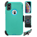 iPhone Xs Max(6.5") Full Protection Heavy Duty Case  with Kickstand Belt Clip