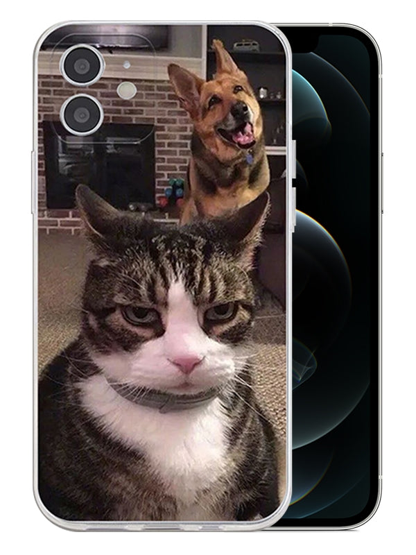 iPhone 12 TPU full package elastic cute pet pattern  case