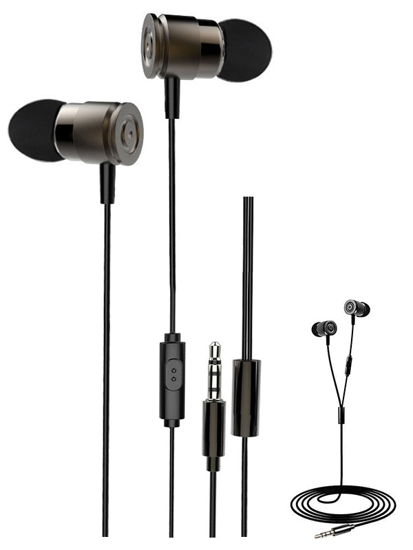 Bullet style wired headset- Black