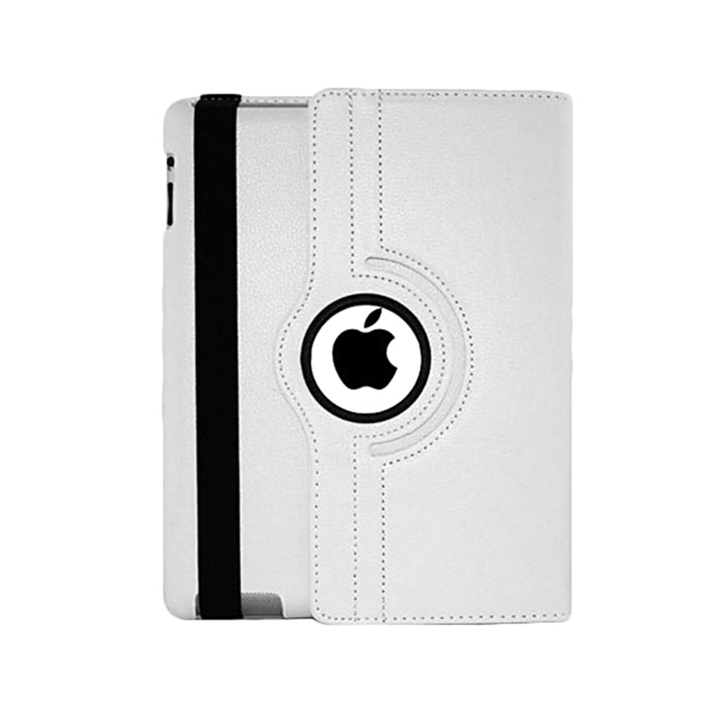 360 Degrees Rotating Leather Standing Case for iPad 4 - Hot Pink