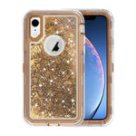Transparent Floating Glitter Heavy Duty Case Compatible with Apple iPhone XR