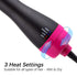 2 IN 1 One Step Hair Dryer Hot Air Brush Hair Straightener Comb Curling Brush Hair Styling Tools-Hot Pink
