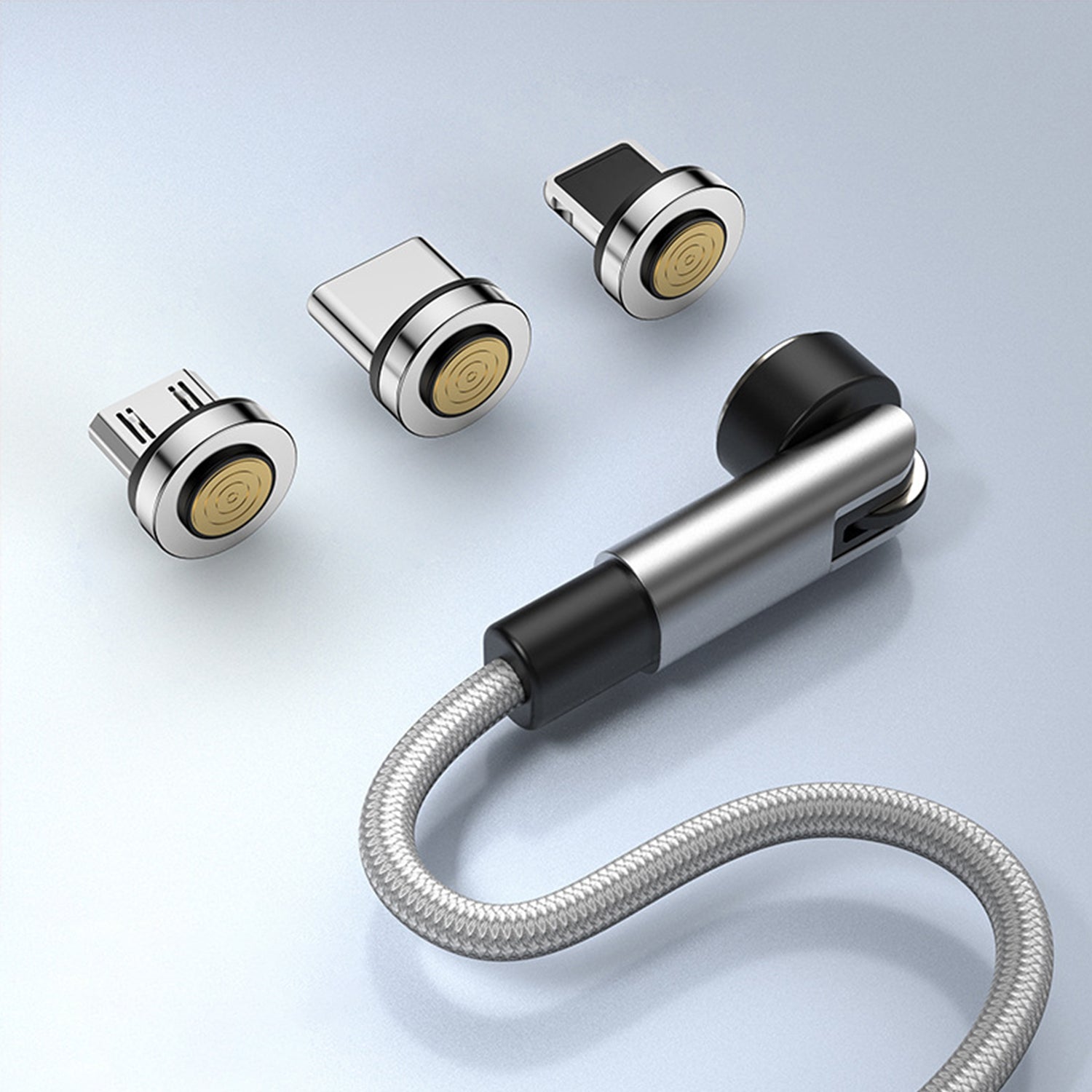 3 in 1 rotating magnetic Suction data Fast Charge Cable Compatible With iPhone 15 Series(3FT)