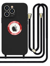 iPhone 12 Pro Max Soft silicone case fine hole logo hollowed out with adjustable hanging rope