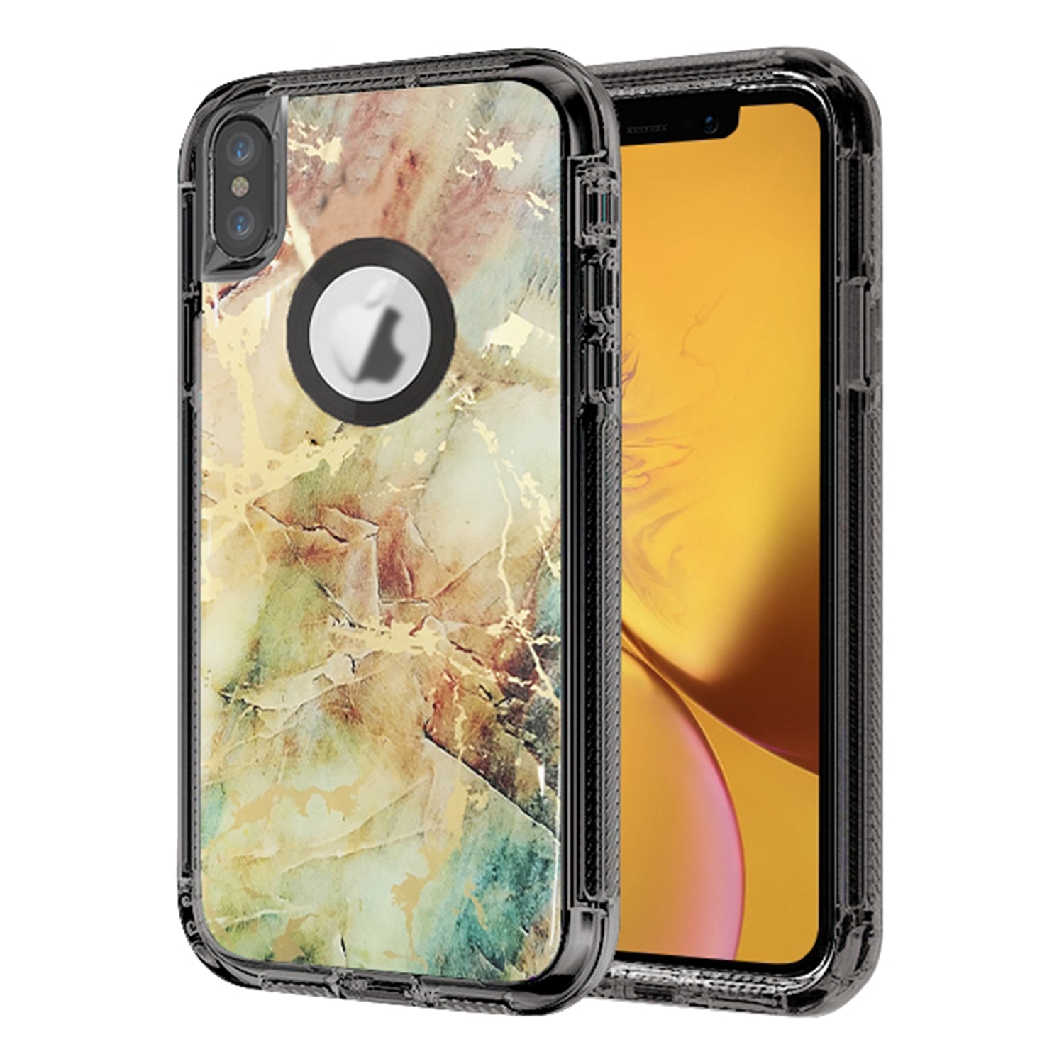iPhone X/Xs Anti-Shock Durable Protective TPU Heavy Duty Marble Phone Case