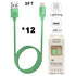 A Dozen of Lightning USB Cable for iPhone 11/11 Pro /11 Pro Max/ Xs Max/ X / XS/ 8 / 7 (3FT)