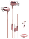 Bullet style wired headset- Rose Gold