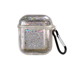Transparent Floating Glitter Protective Case with Keychain for Airpods
