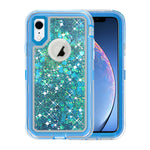Transparent Floating Glitter Heavy Duty Case Compatible with Apple iPhone XR