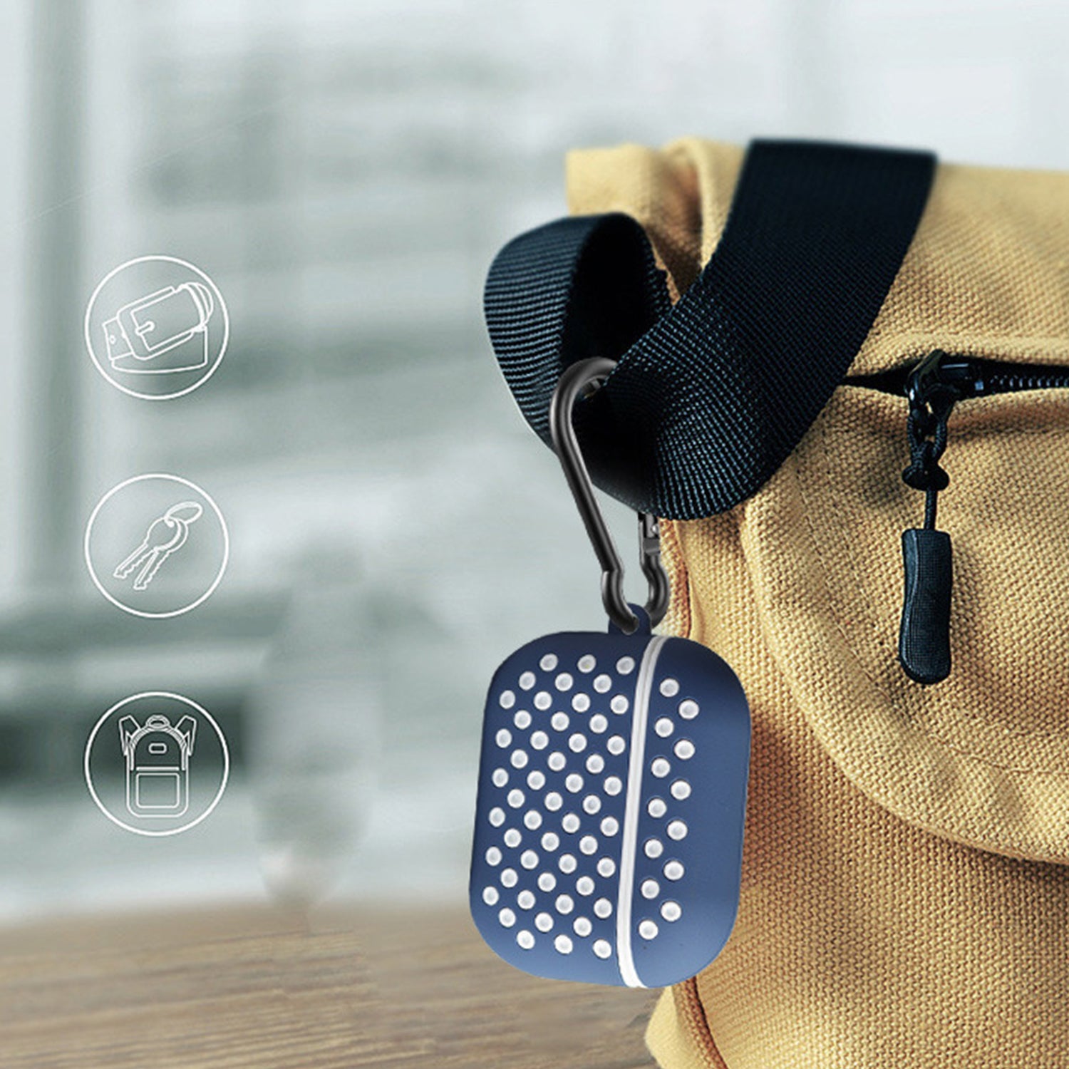 Two-color protective cover soft silicone ear cover dust and rain proof earphone storage box with hook, suitable  for AirPods Pro