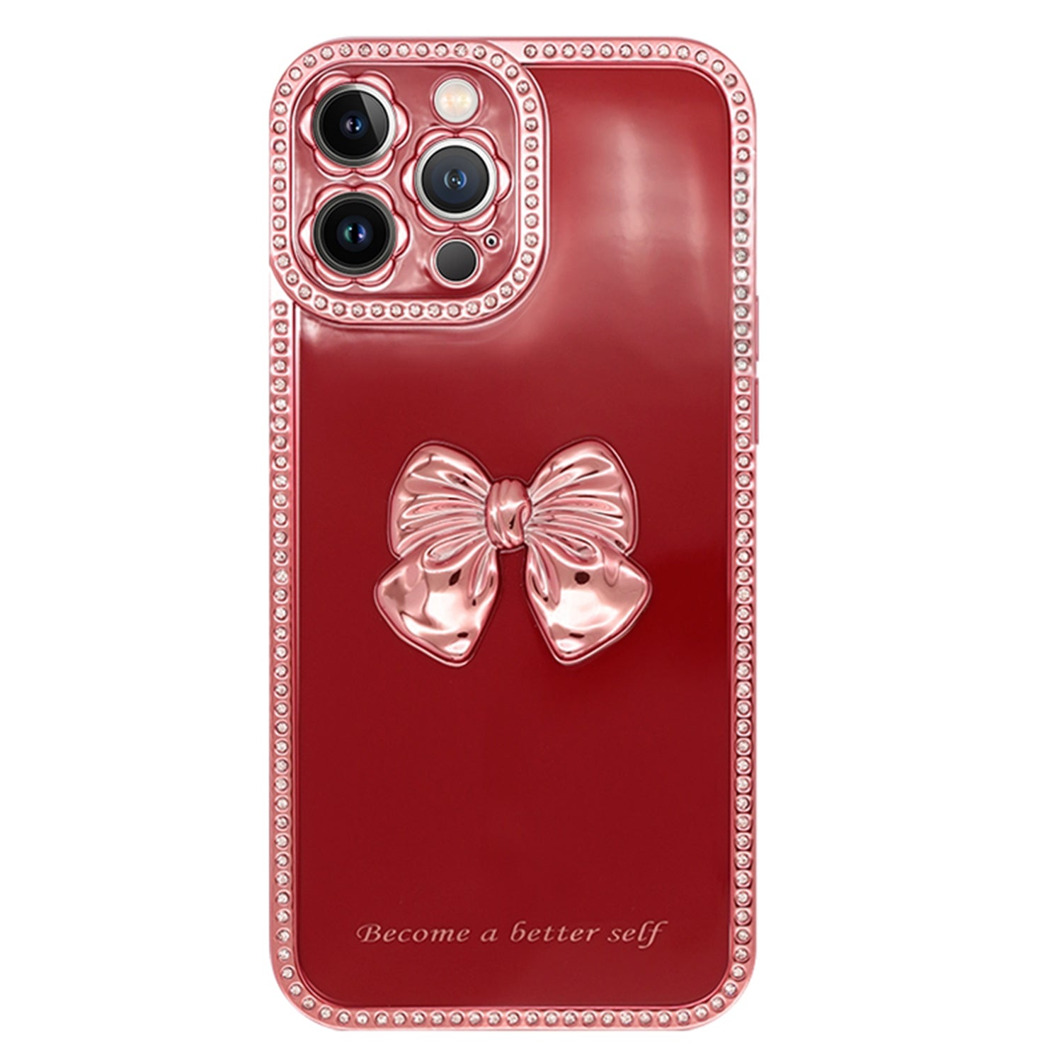 iPhone 13 Pro Diamond frame color electroplating bow case