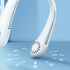 Leafless wearable neck hanging sports small electric fan-White