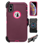 iPhone Xs Max(6.5") Full Protection Heavy Duty Case  with Kickstand Belt Clip