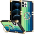 TPU Luxury Blue Stripe Fashion Case with Kickstand for iPhone 13Pro