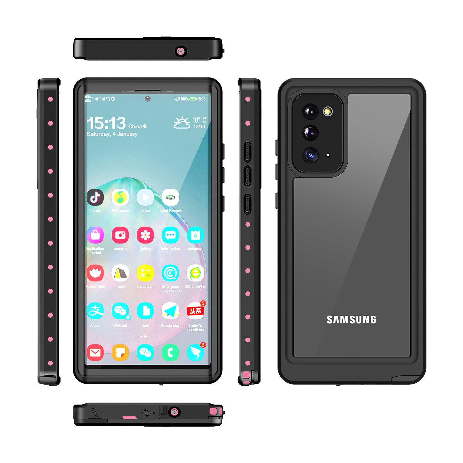 Red Pepper Waterproof Case for Galaxy Note20 (6.7'')