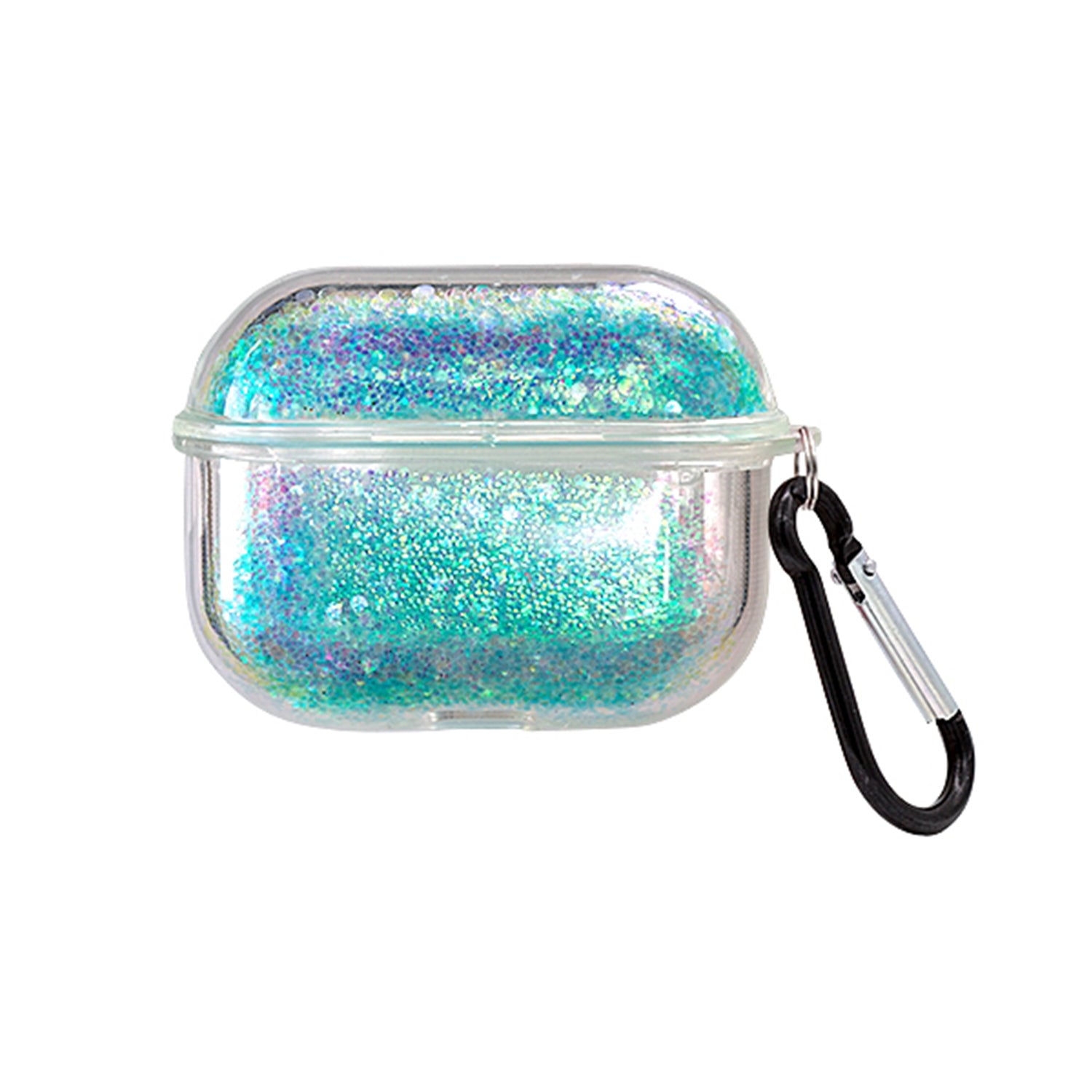 Transparent Floating Glitter Protective Case with Keychain for Airpods Pro